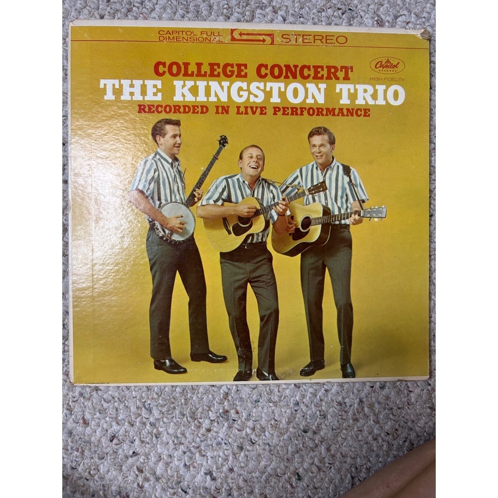 The Kingston Trio College Concert‎ Vinyl Record Capitol Records